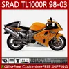 Комплект обтекателей для Suzuki SRAD TL1000R TL-1000R 1998 1999 2000 2001 2002 2003 118no.64 TL-1000 TL 1000 New Orange R 98-03 Bodywork TL 1000R TL1000 R 98 99 00 01 02 03 OEM Body