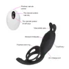 Remote Control Male Delay Ejaculation 2 in 1 Vibrating Penis Ring G-Spot Clitoris Stimulation 9 Frequency Beauty Items