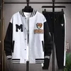 Men's Tracksuits Spring Autumn Suit Casual Moda Men Desenta Jaqueta de beisebol Hip Hop Sports Sortos de jovens coreanos de duas peças