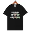 Mens Fashion T Shirt Chest Letter Bear Print Summer Short Sleeve High Quality Loose Oversized Casual T Shirts 100% Cotton Tops for Men and Women