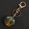 Keychains Reiki Healing 7 Chakra Stone Keychain Energy Crystal Harts Orgone For Men Women Orgonite Car Key Ring ChedyKeychains Emel22
