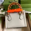 Borse di alta qualità Borsa a tracolla da donna di lusso Borsa a tracolla da donna in vera pelle Borsa con manico in bambù con catena in vera pelle