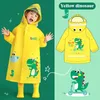 Children Raincoat Kids Boys Girls Waterproof Jumpsuit Hooded Cartoon Dinosaur Baby Rainwear and Pants 220427