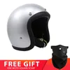 Motorcycle Helmets Korea Style Retro Open Face Helmet Scooter Bike Casco Moto Cafe Racer Low Profile Lightweight&CO CASCOS Mushroom Head