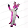 Halloween Long Fur Furry Husky chien mascotte costume de dessin animé thème du carnaval festival fantaisie déguise Noël