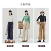 INMAN Cotton Summer New Arrival Cotton and Line High Mid Waist Vintage Loose Style Women Wide Leg Pants 201012