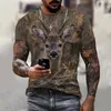 Мужские футболки с камуфляжными охотниками на животные Sika Deer Рубашки летняя мода Высококачественная 3D Printed T Мужчины.