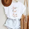 Femme Cartoon Leopard Star Love Letter Trend 90S Fashion Summer Lady Print Tee Graphic t Top Female Tshirts Vêtements Tshirt 220527