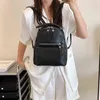 Backpack Style Bag Night Fashion Lady Premium Leather Knapzak impermeável Mulheres ombro para adolescente
