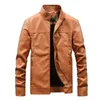 Autumn PU Leather Biker Jaqueta motocicleta PLUS TAMANHO 3XL 4XL MEN MEN MENINO LONGO DE MOTO FAUX LOUTO JAPATE DE MOO