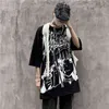 Qweek Gothic Dark Anime T-Shirt Graphic T Shirt streetwear مانجا عتيقة هاراجوكو القوطي القوطية القوطية قميص أعلى 2021 كبوب