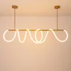 Hängslampor 360 grader lysande LED -lampor moderna vardagsrum Restaurangrör inomhus dekorativ hängande lampbelysning