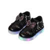 Athletic Outdoor Glowing Led Kids Shoes For Girls Spring Höstkorg Barn Lysar mode Lysande baby sneaker flatathletic