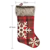 Рождественские подарочные носки Санта -Клаус плюшевые рождественские чулки с висящей веревкой для рождественских украшений рождественские украшения FY5387 0726