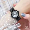 Wristwatches Cool Women Black Full Steel Bracelets Watches Facet Crystals Wrist Watch Fashion Girls Students Quartz Waterproof Clocks