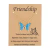 Säljer Painted Butterfly Necklace Friendship Graduation Commemorative Necklace Twopiece Paper Card Halsband9778559