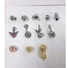 2022 Nieuwe Valentijnsdag Collectie Charm 925 Sterling Zilveren Hart Hangslot Dubbel Dangle Hanger Clover Horseshoe Ladybird Driezijdige Charms 781062C01 790099C01