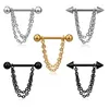 Roestvrijstalen hart tepel piercing set 14g tepel piercings tong barbell bulk kristal tepels ring