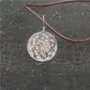 Colares pendentes de colar de flores secas feitas para mulheres de vidro de vidro de vidro de vidro Chain Feminino Chain de colar de colar de colar