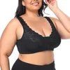 3D que corta o sutiã respirável do sutiã do sutiã do sutiã Double camada do laço que costilha de costura sexy sem fio sem fio TRACeless Plus Size