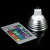 E27 E14 GU10 GU5.3 MR16 LED RGB Spotlight lampor 3W Remote Control Home Decoration Color Changing Light Lamps
