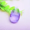 Chandelier Crystal 100% Quality 100pcs/lot 38 22mm Purple Color Faceted Pear Pendants Hanging Drops For DIY PartsChandelierChandelier