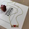 Top Quality Copper Cubic Zirconia Heart Necklace Pendant For Mom Long Snake Chain Jewelry Gift For Mother's Day Y220421