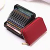 Card Holders Business Holder Wallet Women men Gray Bank ID 20 Bits PU Leather Protects Case Coin Purse338F