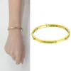 Bracciali per le donne Braccialetti di lusso semplici Cristallo rotondo Trendy Designer di lusso Catena color oro Regali per ragazze di nozze Regalo di Natale all'ingrosso Accessori femminili