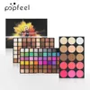 POPFEEL 123 couleurs maquillage mat 108 palette de puissance de fard à paupières + 15 couleurs fard à joues pour le visage surligneur paillettes pigment palette de maquillage