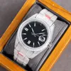 Montre de Luxe Mens Watch 40mm Automatiska mekaniska klockor Diamond Bezel Sapphire Waterproof Fashion Business Wristwatch261b