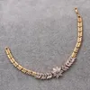 Charmarmband Böhmen med sten för kvinnor dold säkerhetslås spänningslänk kedja guld koppar hjärta smycken tillbehörscharm