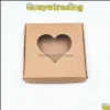 Pakoopie Caja de embalaje Accesorios para el cabello Joyas Cajas de regalo pequeñas Pendientes de papel Kraft Collares Almacenamiento Ventana abierta Preimpreso y Va