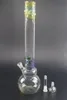 Cachimbo de água de vidro super transparente de 18 polegadas com decoração pintada à mão para fumar cachimbo