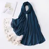 Women Elegant Lace Hijab Bubble Chiffon Scarf Muslim Plain Shawls Hijabs Headband Islamic Headscarf Turban Foulard