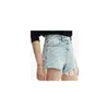 K029 Spring Designer Inspired Women Distressed Fashions Blue Splatter Summer Letter Print Jeans Shorts