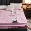 Waterproof Cartoon Printed Bed Sheet Thicken Cover Durable and Skin-Friendly Mattress Protector,150x200 180x200 200x220 220514