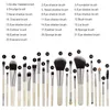 Pinceaux de maquillage Set 22pcs Sourcils Surligneur Poudre Fond de Teint Ombre à Paupières Cosmétiques Professionnel 220722