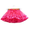 Modefärgglada barn tutu kjol med foder prinsessa kjol mesh regnbågkjolar för girlszc1162