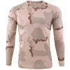 Été à séchage rapide Camouflage T-shirts Vêtements militaires à manches longues respirantes Chasse en plein air Randonnée Camping Camping Shirts 220325