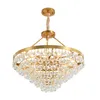 Nordic Bulb Crystal lampa LED żyrandol złote metalowe oświetlenie okrągłe luksusowe lampy wiszące do salonu do jadalni sypialnia