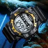 Wristwatches Cool Sport Men Wrist Watches Waterproof Luxury Luminous Digital Watch Man Calendar Stopwatch Silicone Led Electronic Male Clock