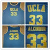 Дешевые # 33 Lew Alcindor Ucla Bruins Баскетбольные майки Ретро Throwbacks Мужские трикотажные изделия с вышивкой Настроить любой размер Номер Имя игрока жилет