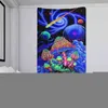 Tapiz hippie psicodélico hongo colgante de pared brujería extraterrestre misterio decoración del hogar arte mural tela de fondo J220804