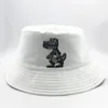 Bérets 2022 Robot de dessin animé dinosaure broderie coton seau chapeau pêcheur voyage en plein air chapeau de soleil chapeaux pour hommes et femmes 357