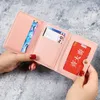 Version coréenne du petit portefeuille femme Tri-pli court imprimé mignon Simple étudiant multi-carte porte-monnaie dessin animé dames portefeuille