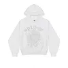 2022 Puff Print White Hoodie Мужчины Женщины Web Graphic Quality Spider Hoodie Heavy Fabric Young Thug Sweatshirts