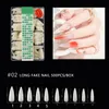 False Nails Extension Full/Half Cover Fake Nail Tips Natural Color Stiletto Coffin Ballet Art 500pc Prud22