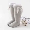 Baby Girls Big Bow Knee High Long Socks Girls Student Princess Red Socks Children Sweet Cotton Stockings years J220621