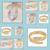 Charm armband mode armband guld metall 18k pl￤terad blad armband ￶ppen manschett sl￤pp leverans 2021 smycken dhseller2010 dhuyq